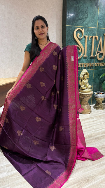 Handloom raw silk saree