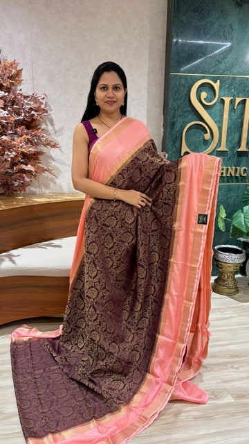 Brocade crepe silk
