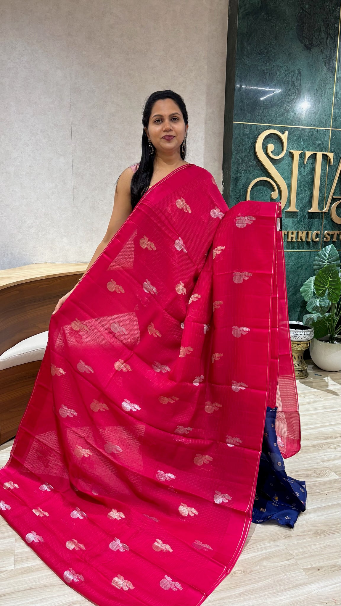 Organza kota rani pink