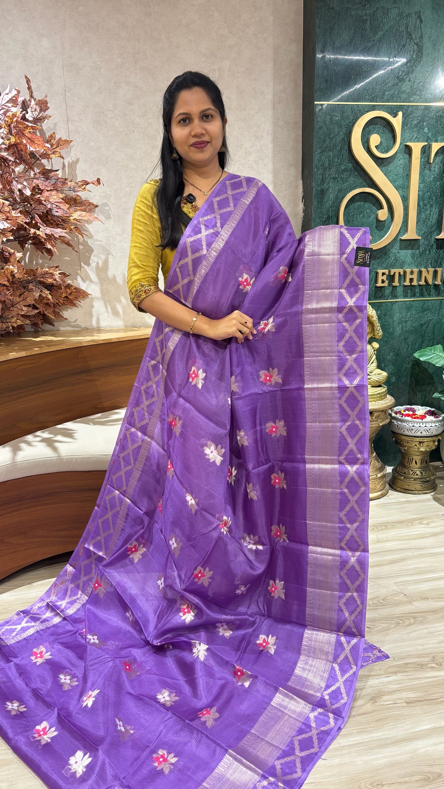 Kota silk weaving lavender