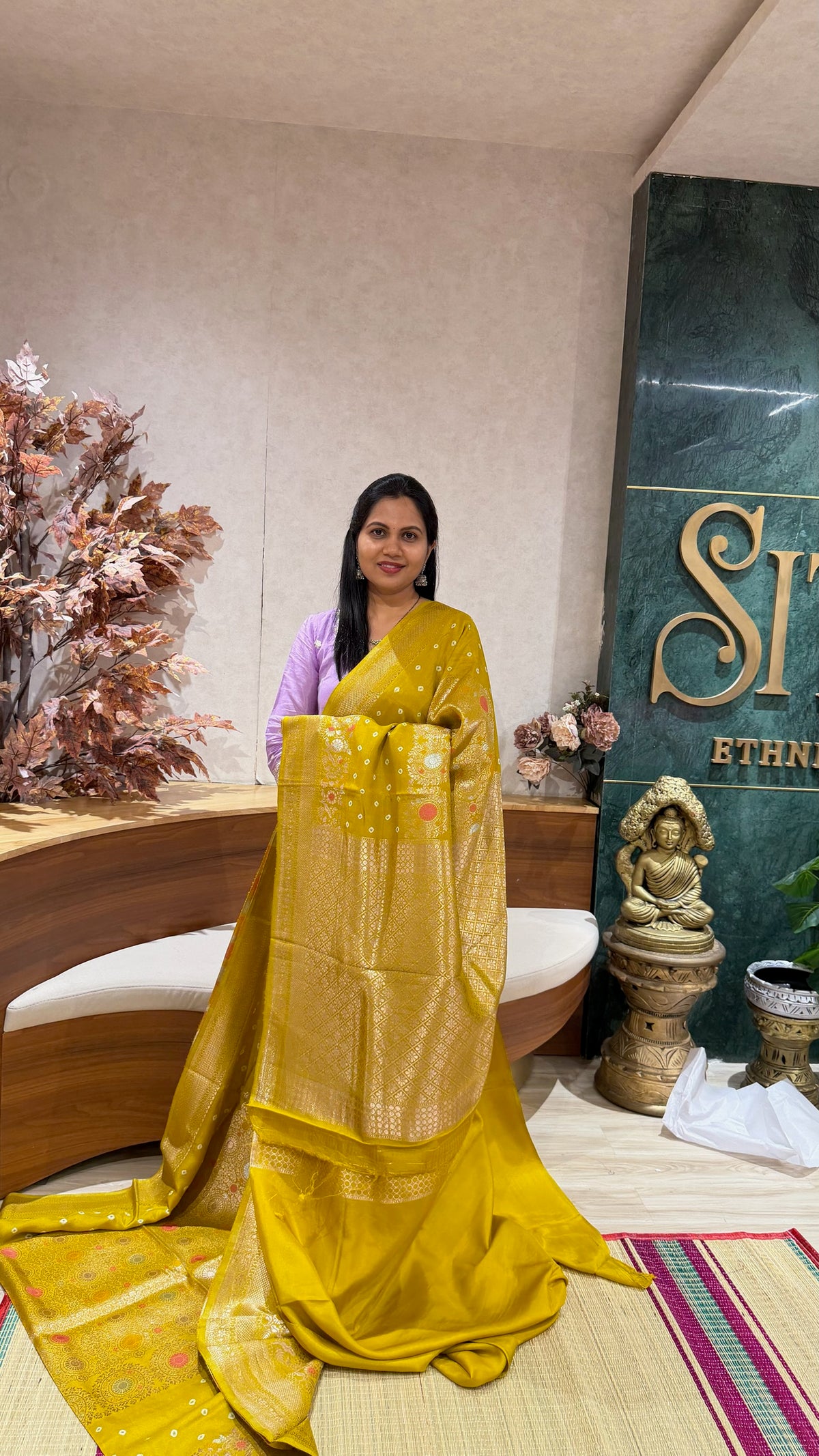 Russian silk Bandhini