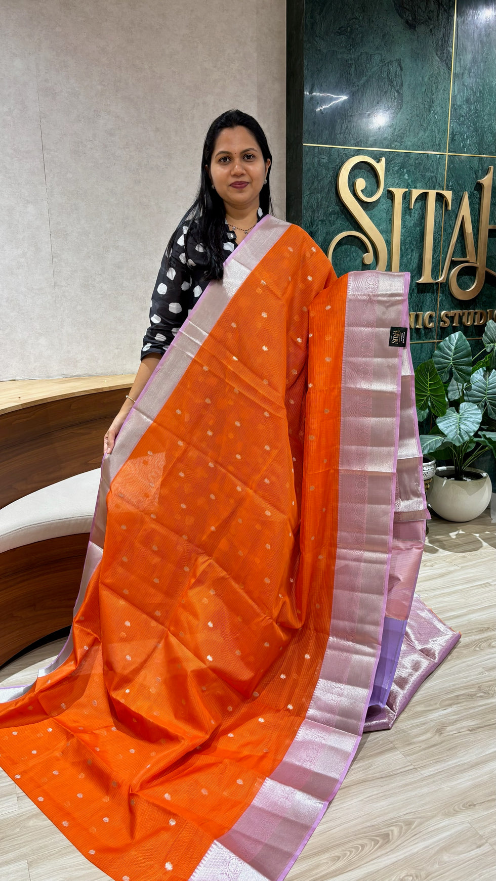 Kota silk orange – Sitah Ethnic Studio