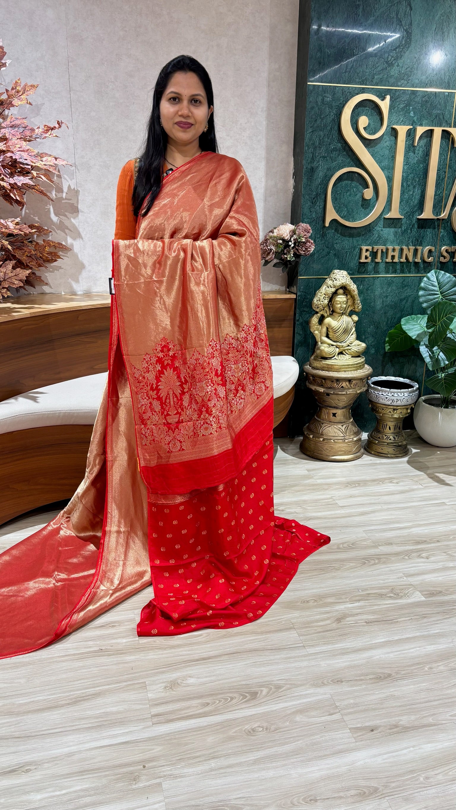 Banaras plain tissue georgette