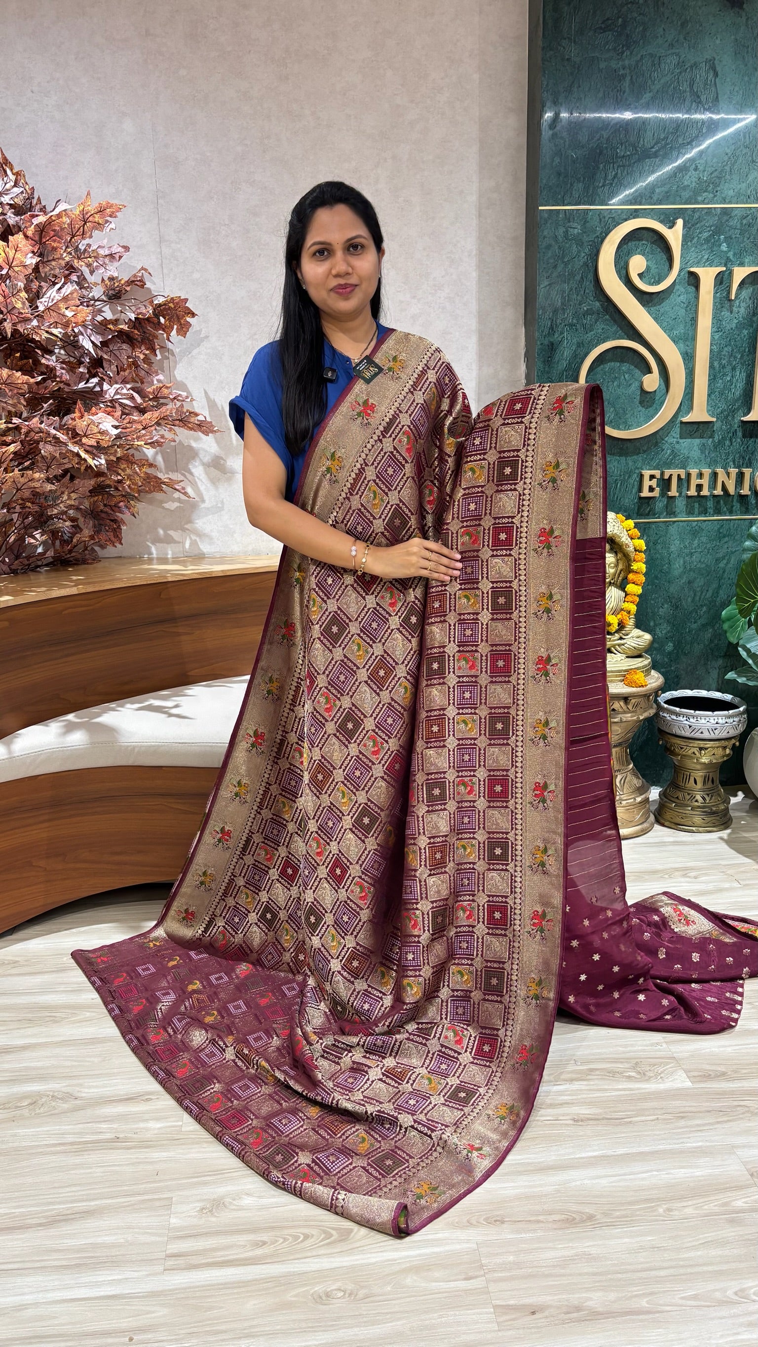 Georgette banaras weaving