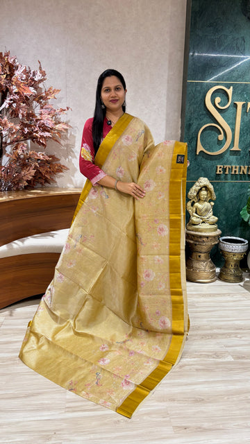 Pure silk printed tissue