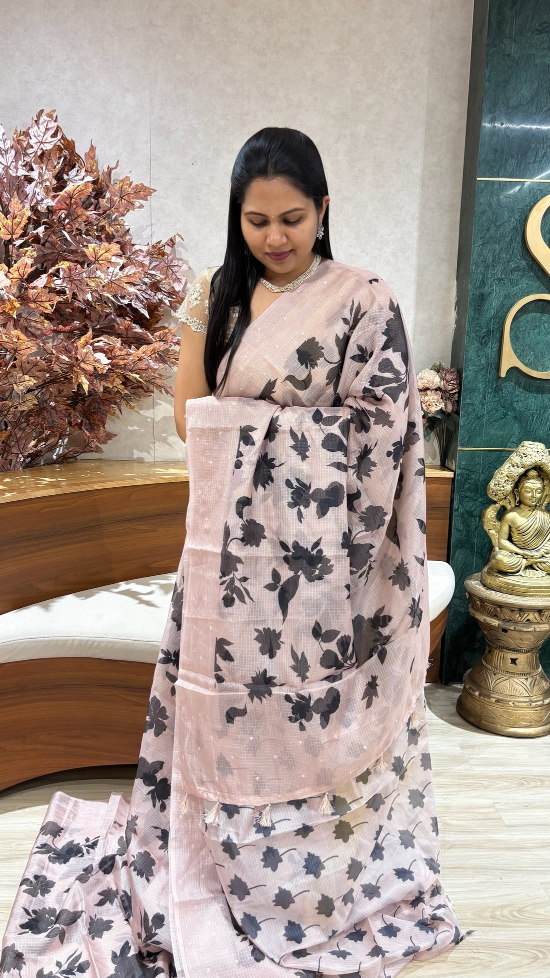 Silk kota light peach