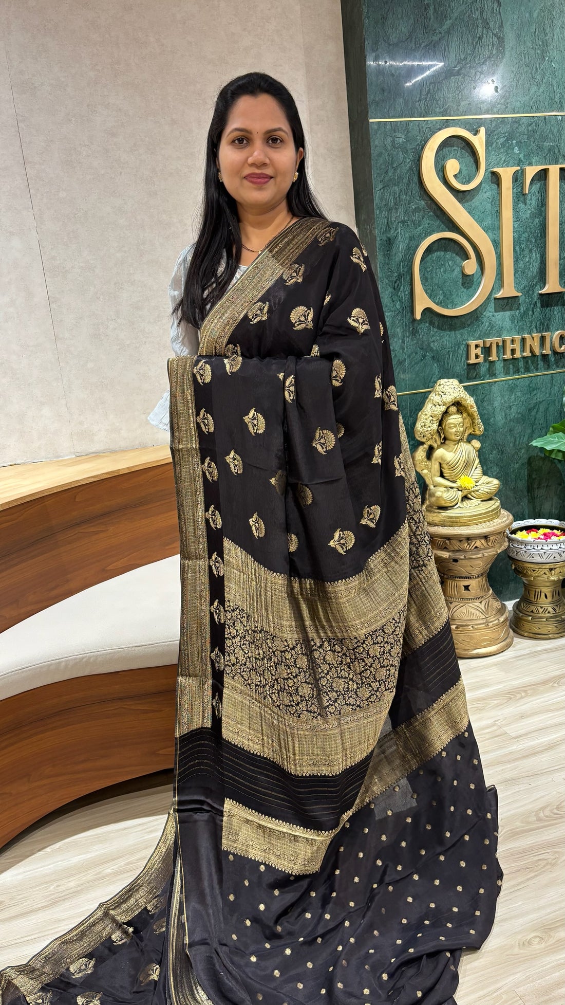 Banaras crepe saree