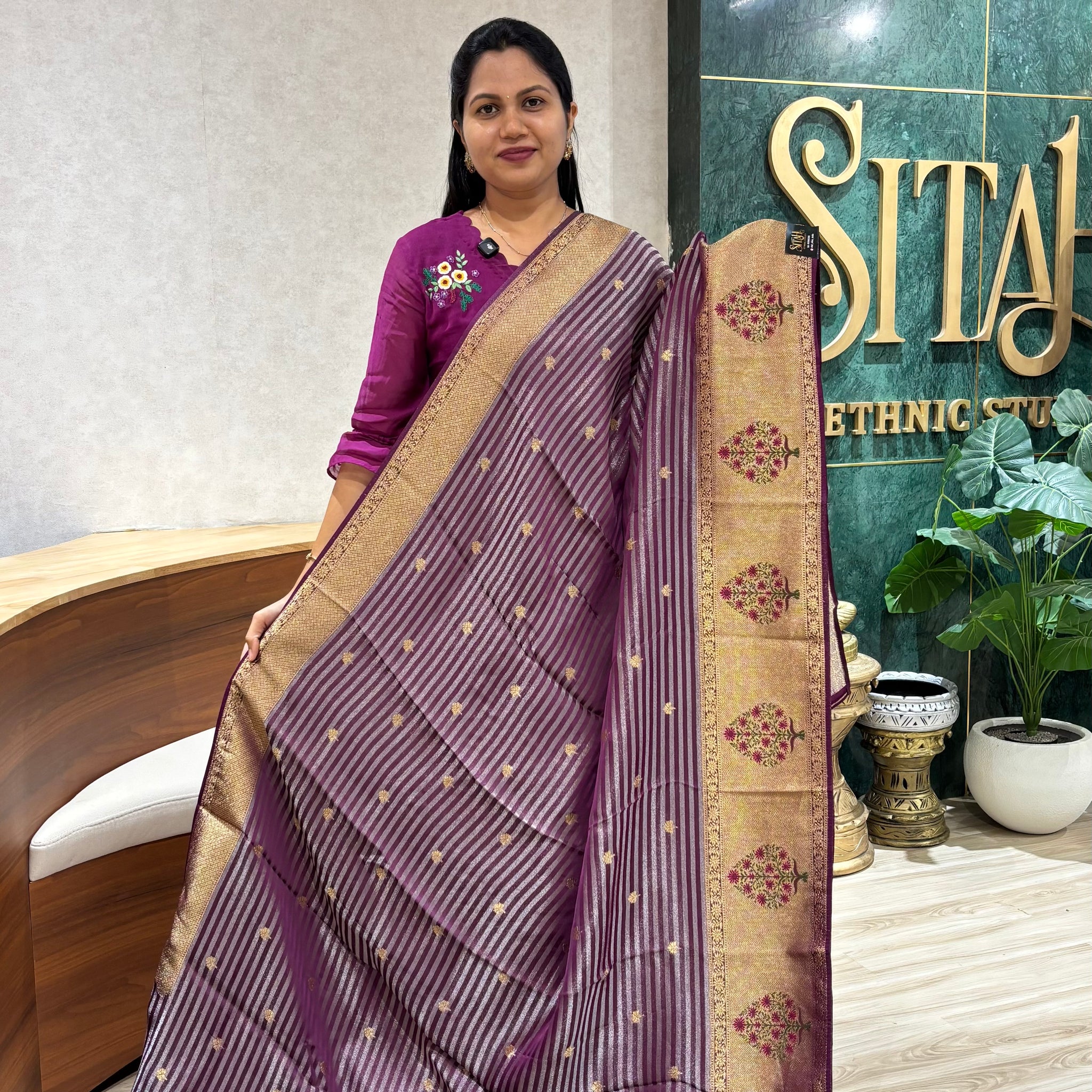 Mashru georgette wine