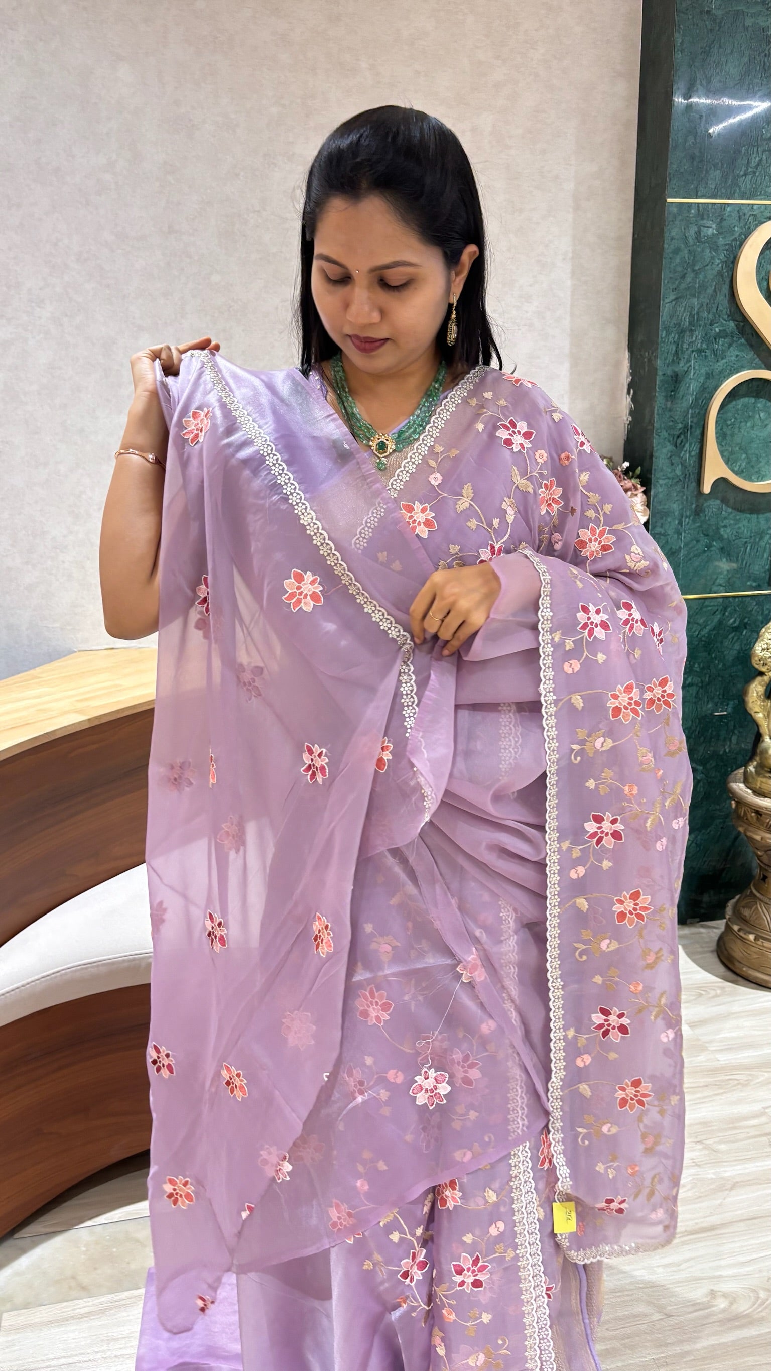 Georgette organza lavender