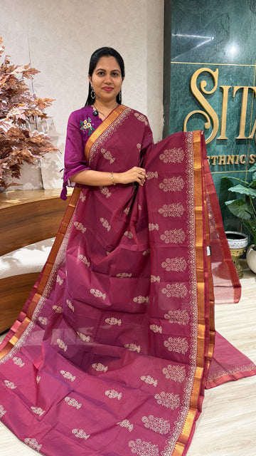 Mangalgiri cotton hand block print