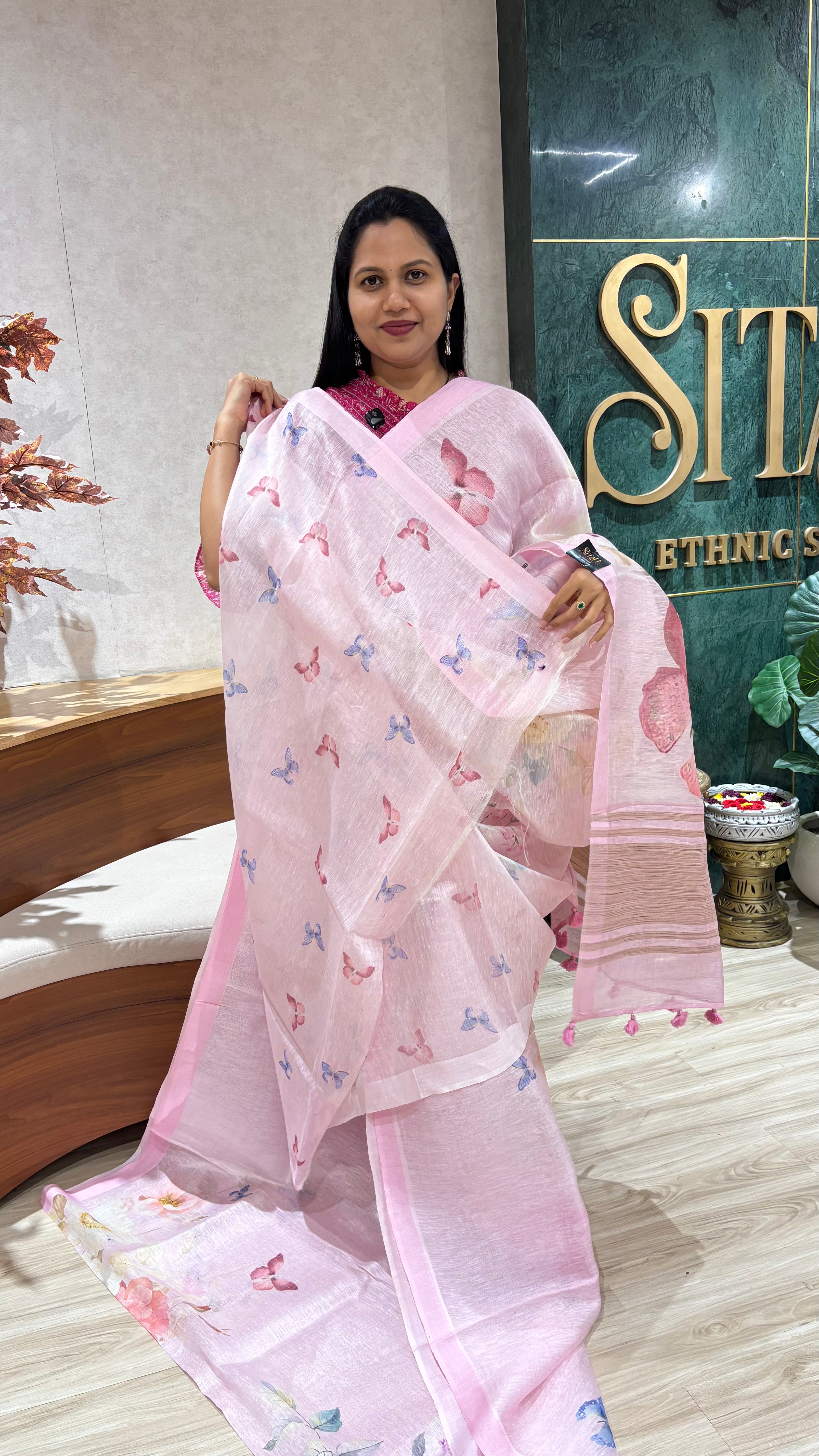 Pure linen digital print