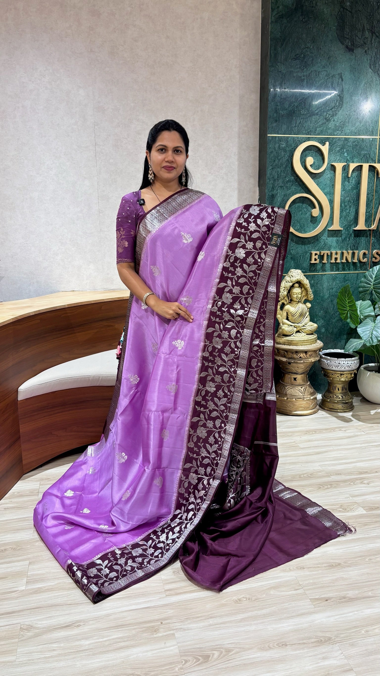 Fancy mango pattu lavender