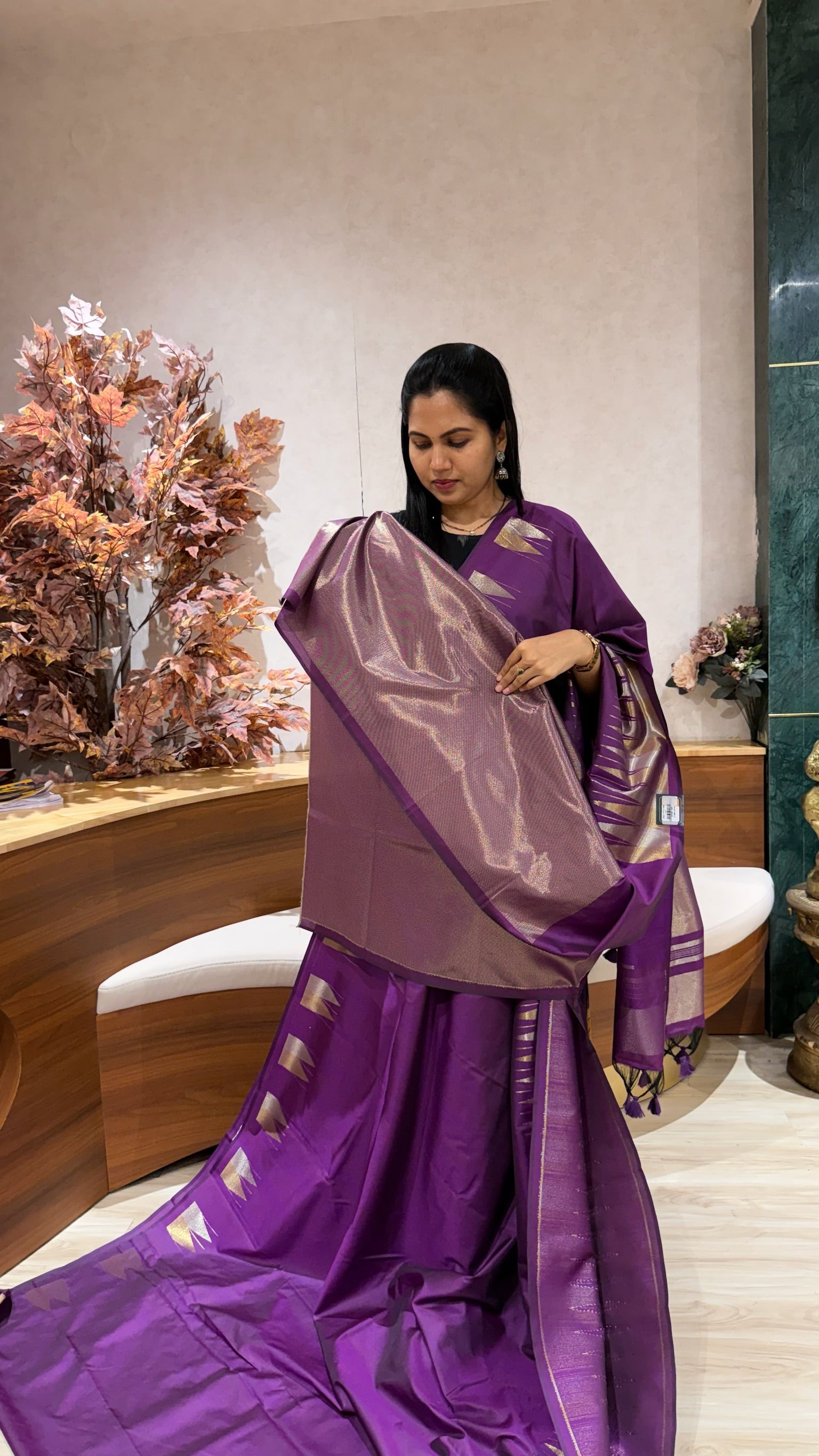 Soft silk temple border