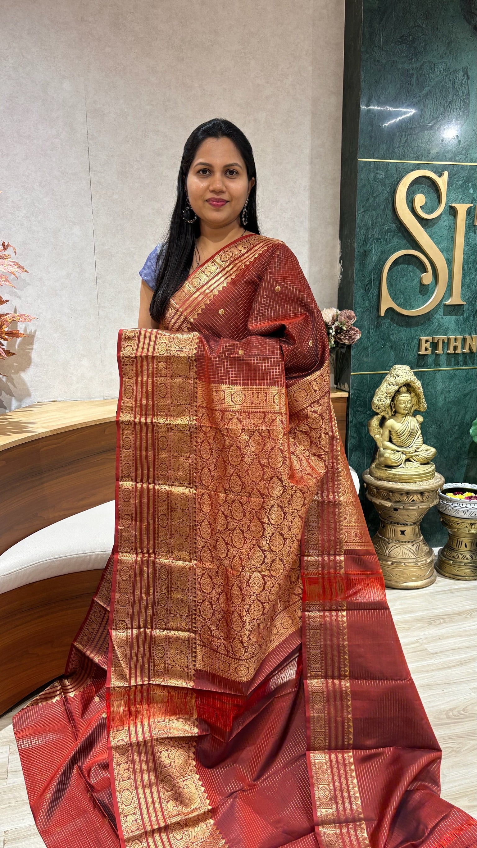 Handloom vintage kanchi brick