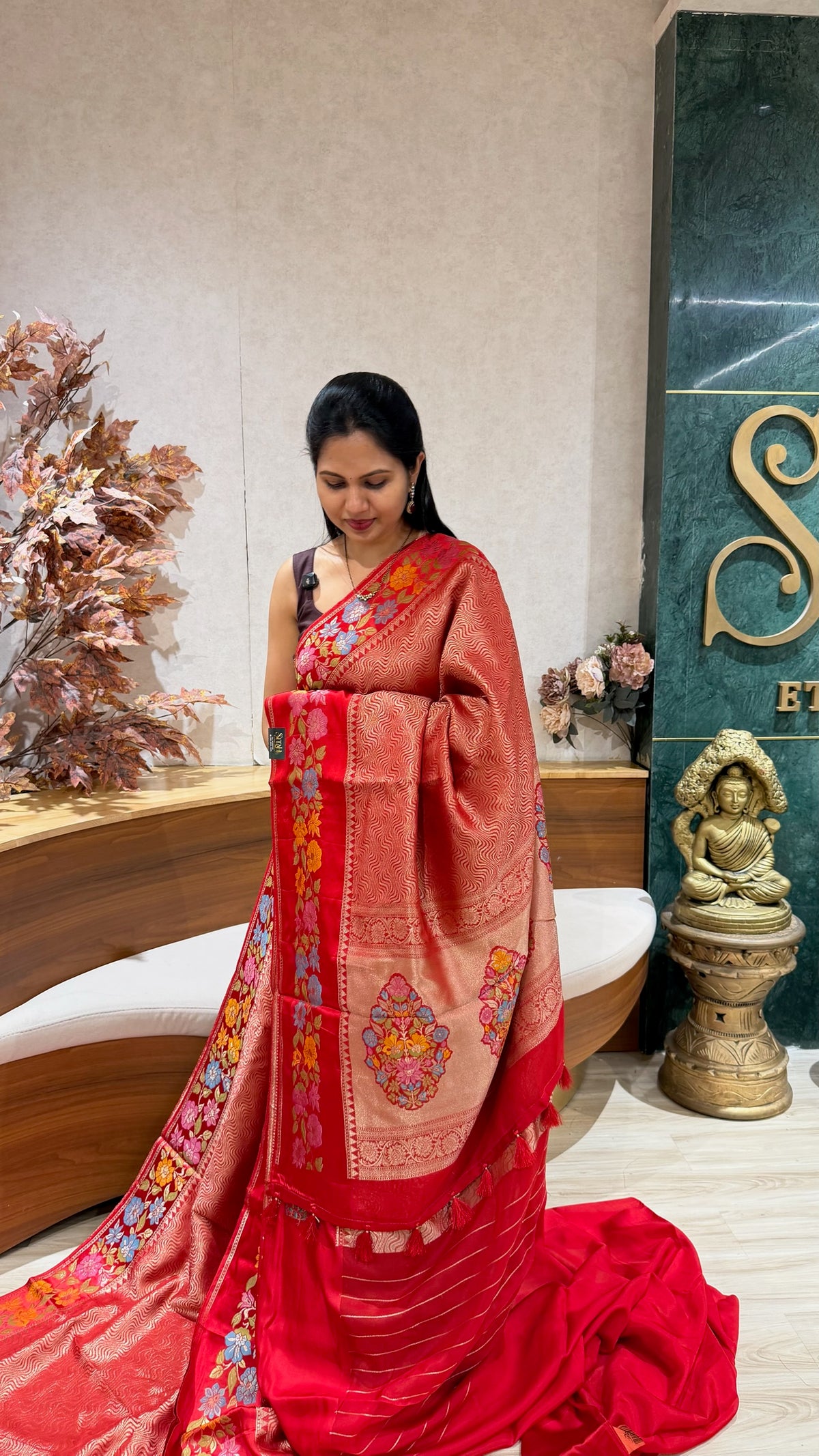 Georgette banaras weaving