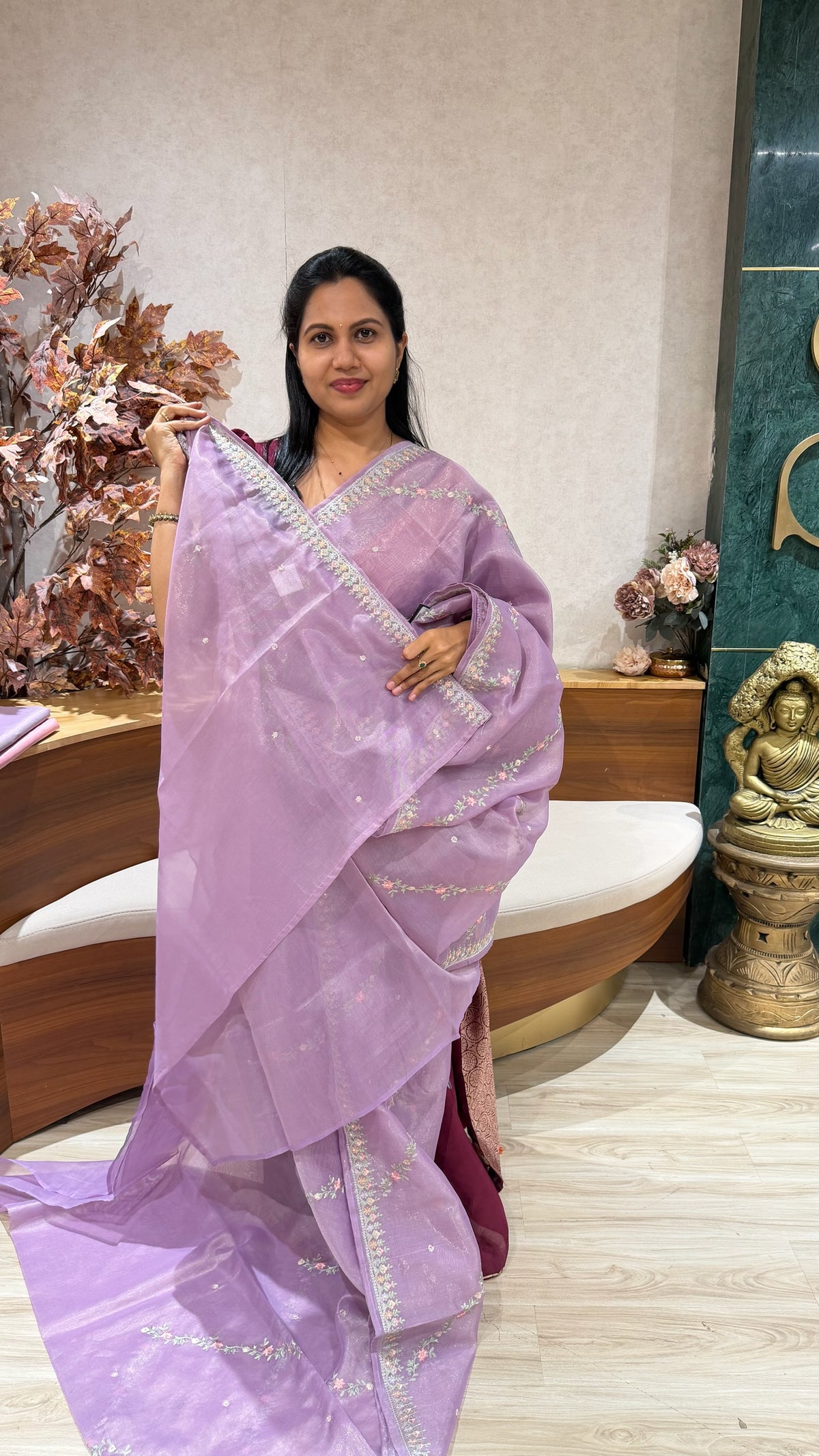 Chanderi tissue work