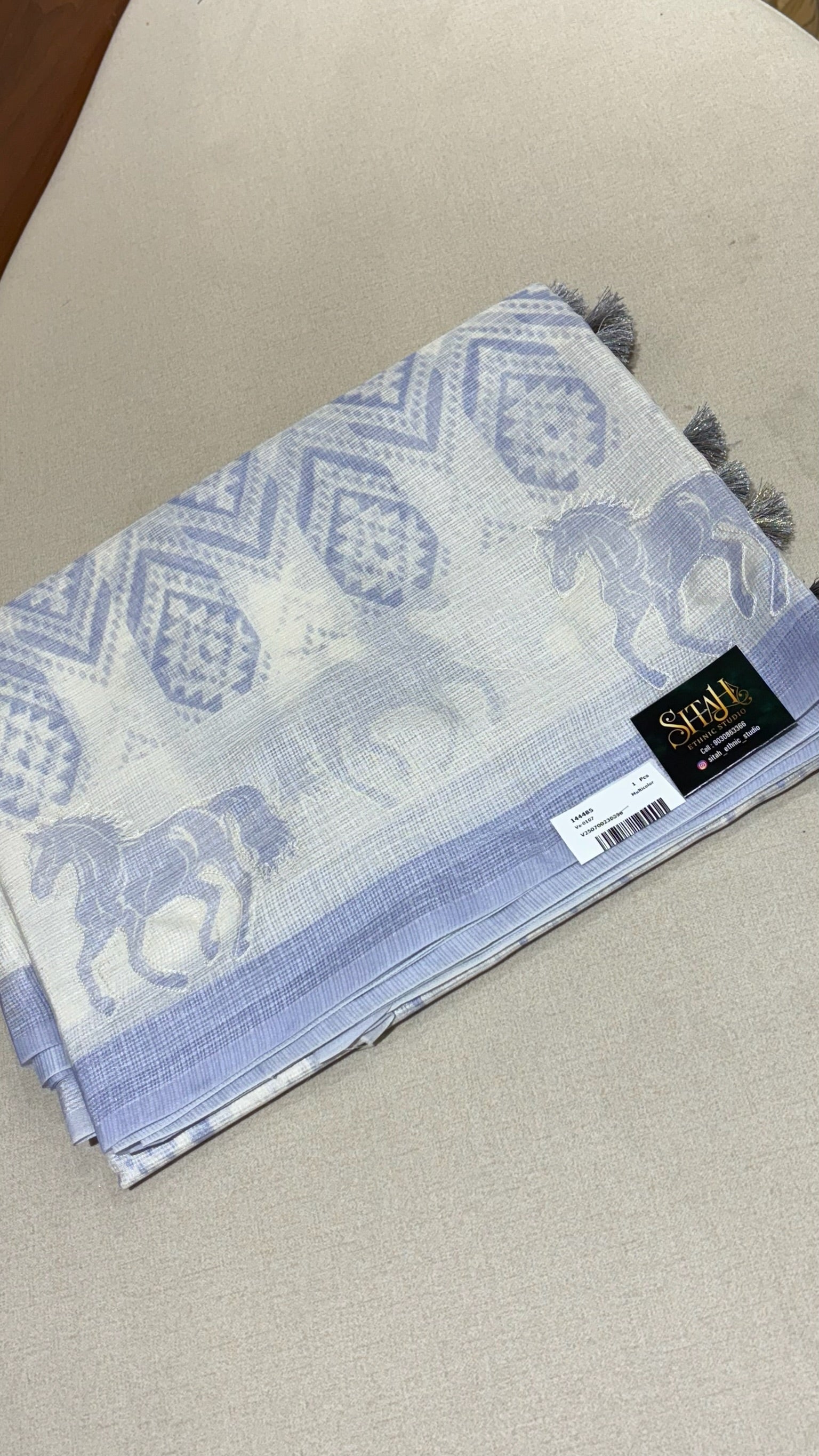 Kota silk saree lavendar