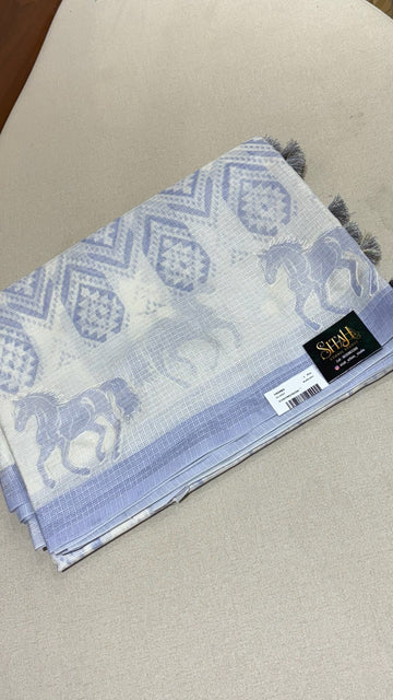 Kota silk saree lavendar