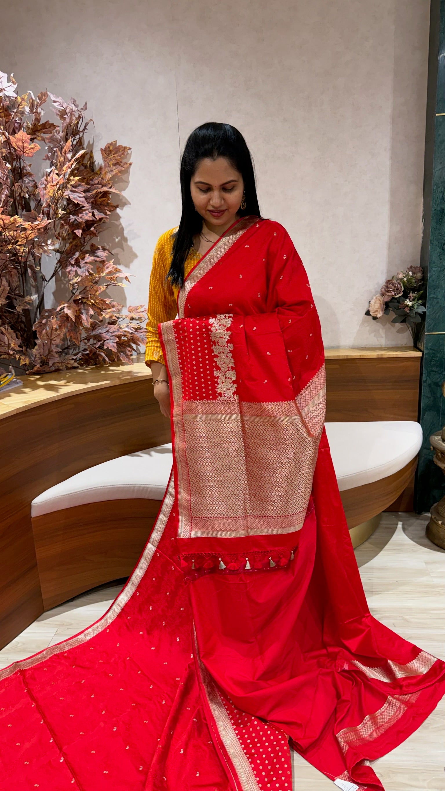 Mashru banaras red