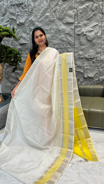 Mangalgiri white -yellow. Ready to ship Available