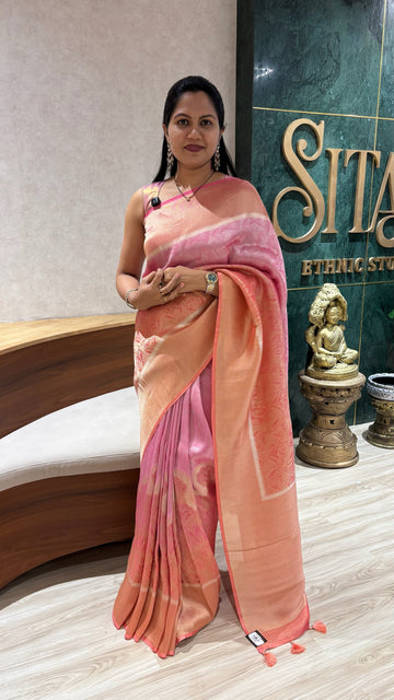 Tissue georgette tulip design