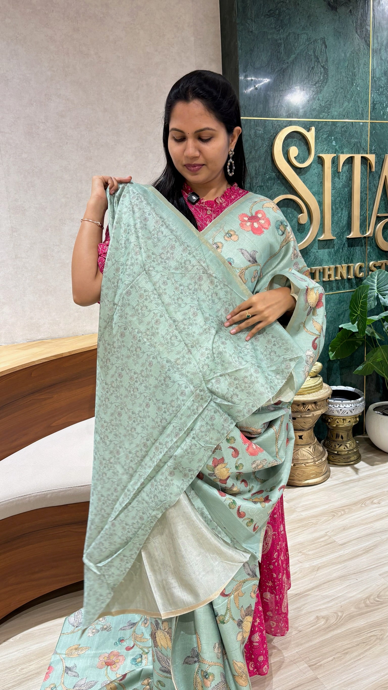 Zarna silk pista green