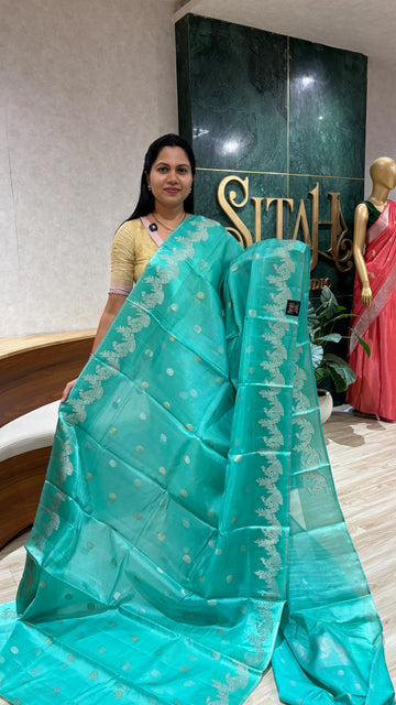 Kota saree sea green