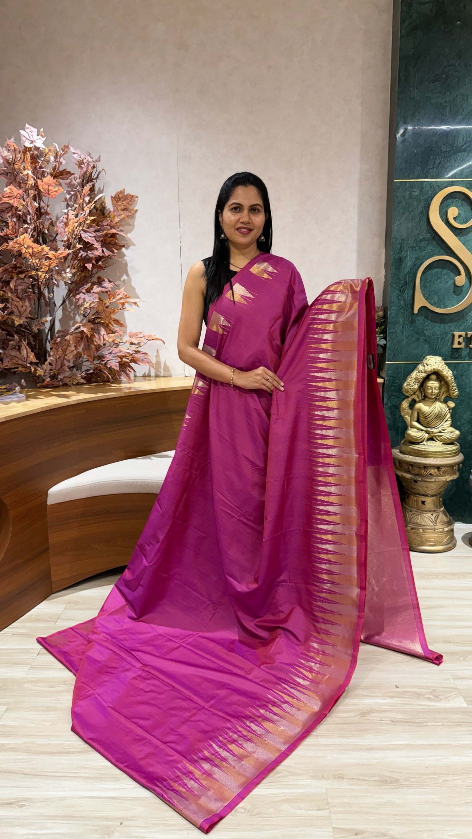 Soft silk temple border