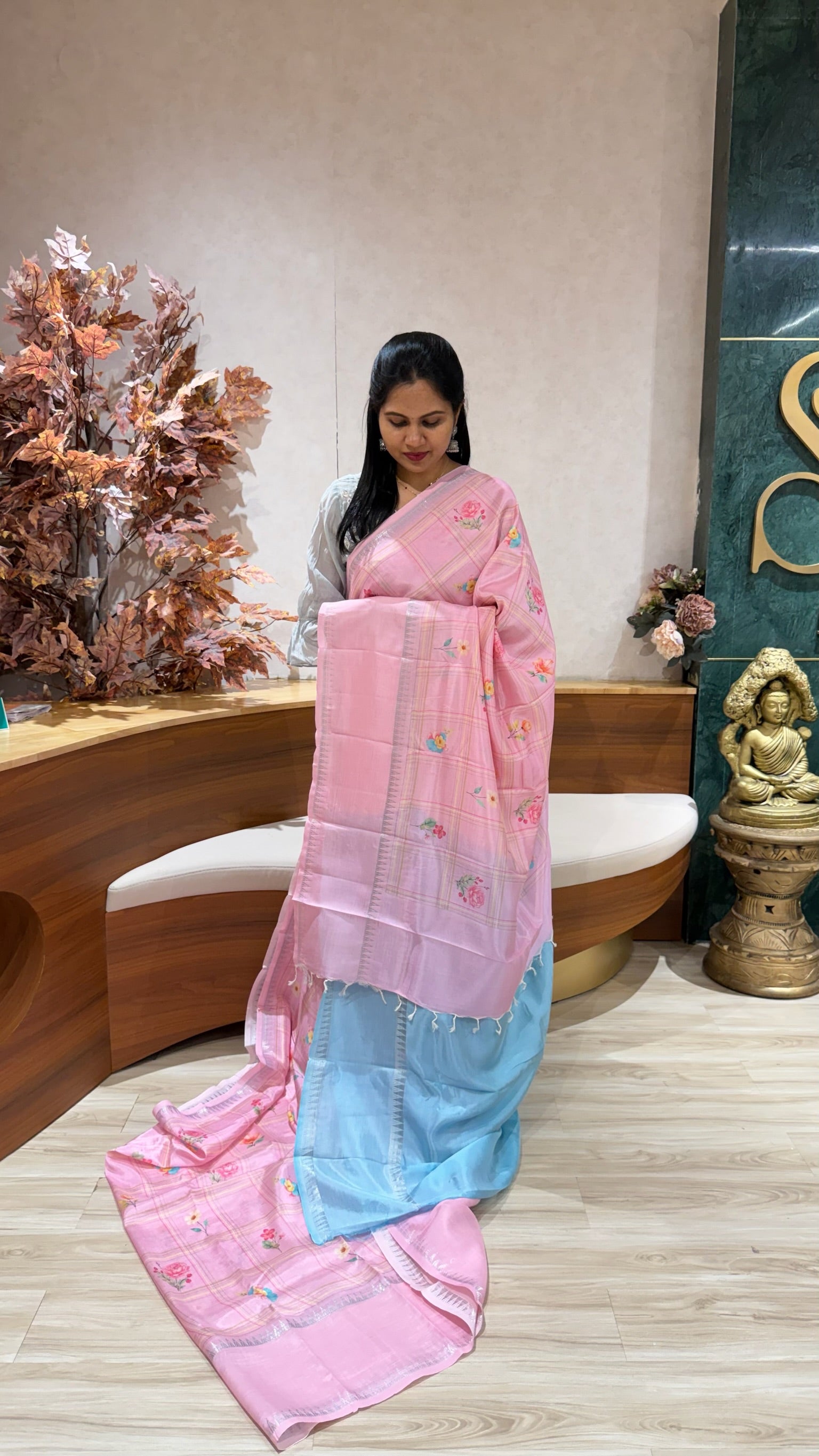 Mangalgiri digital print babypink