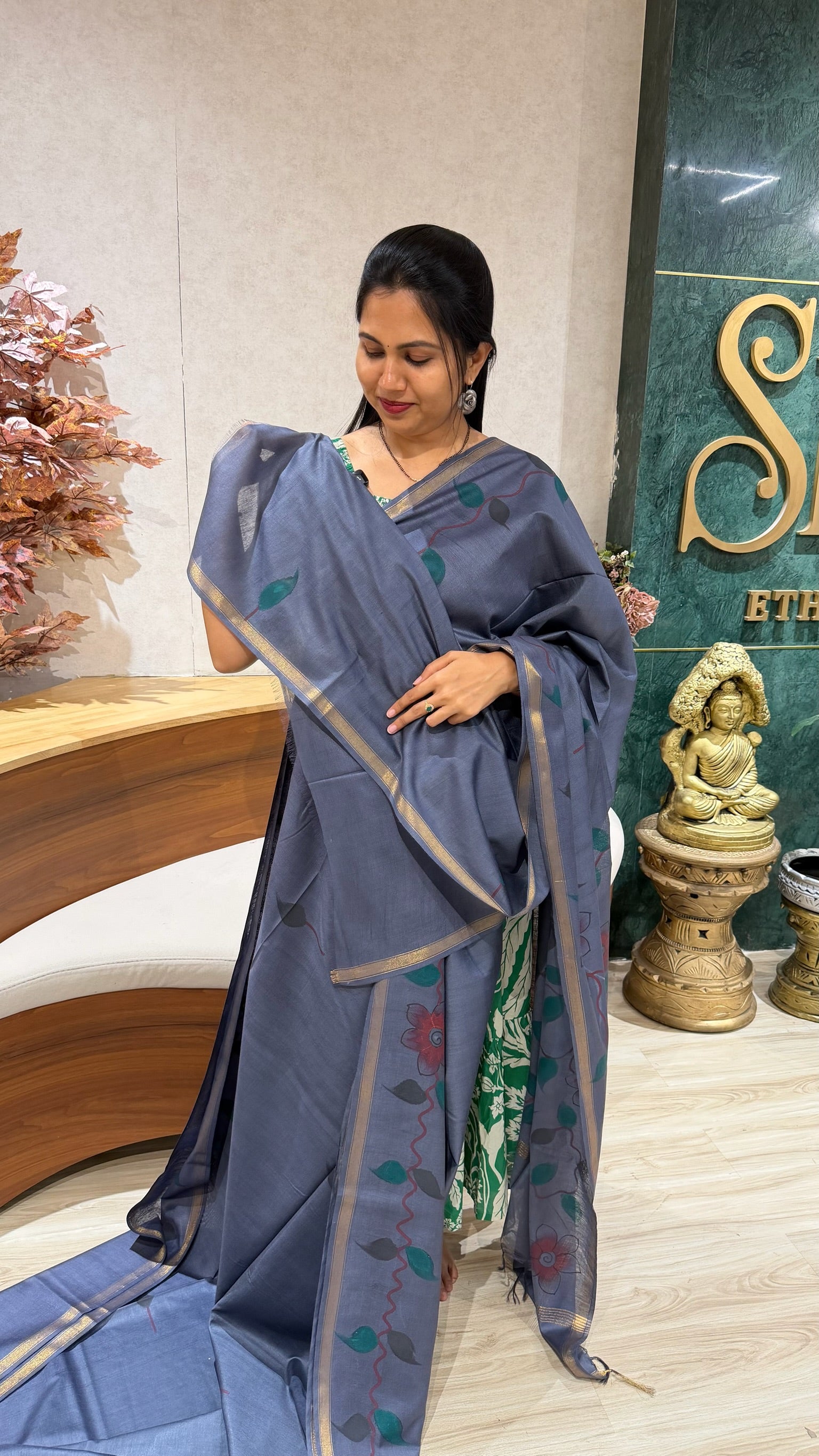 Tussar hand paint