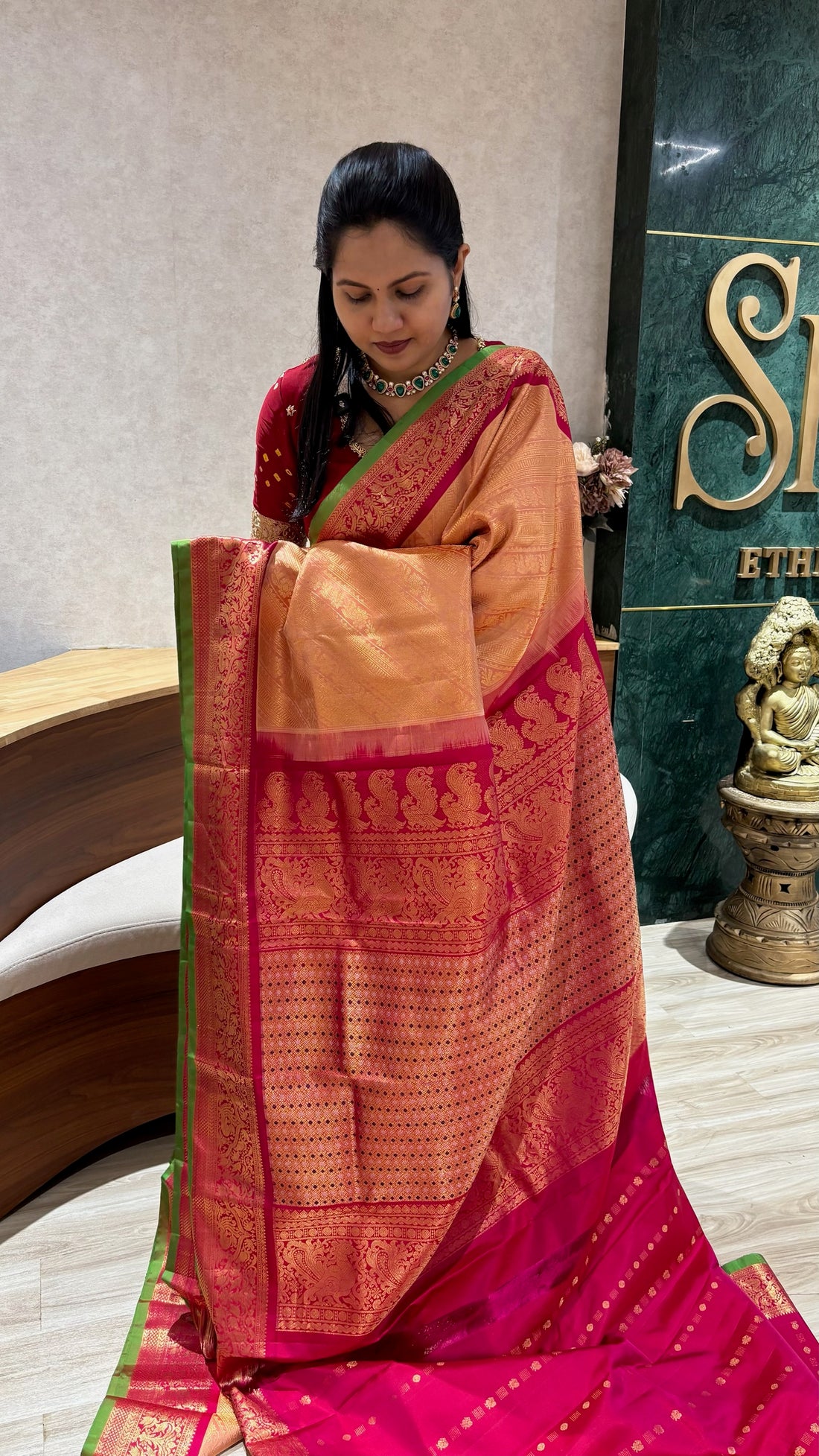 Handloom brocade gadwa