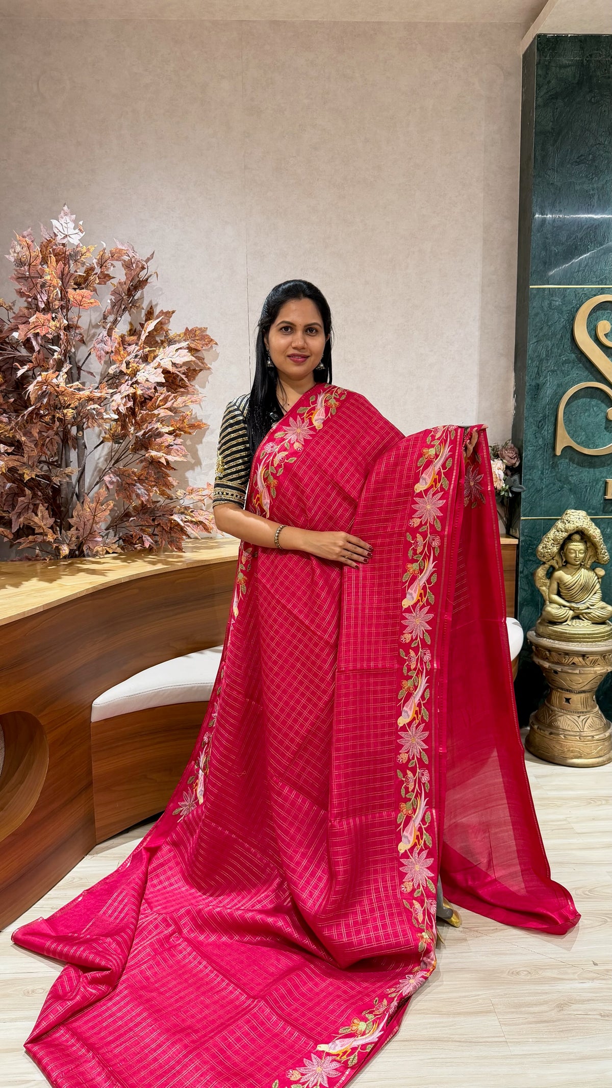 Tussar embroidery
