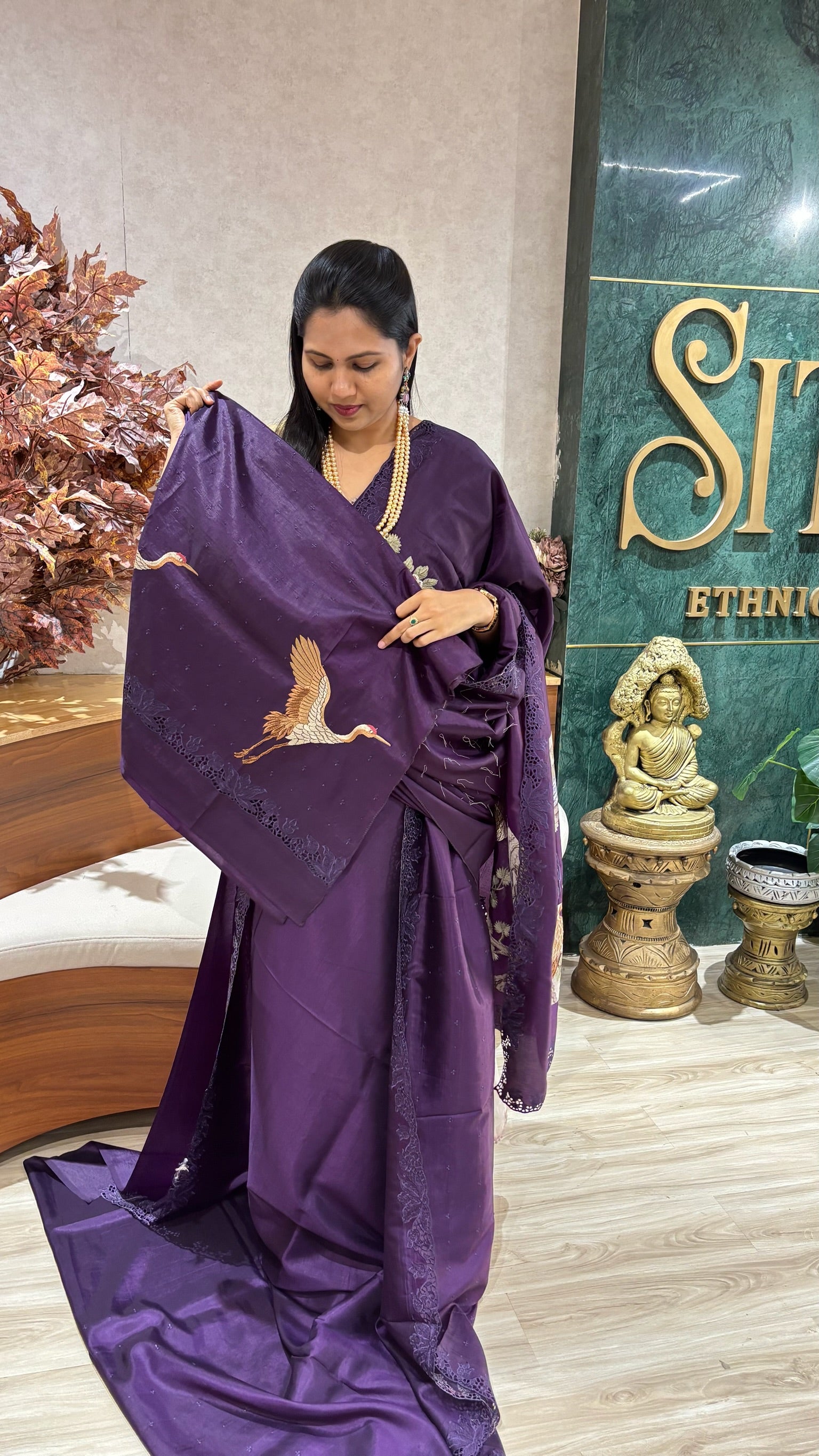 Designer work saree