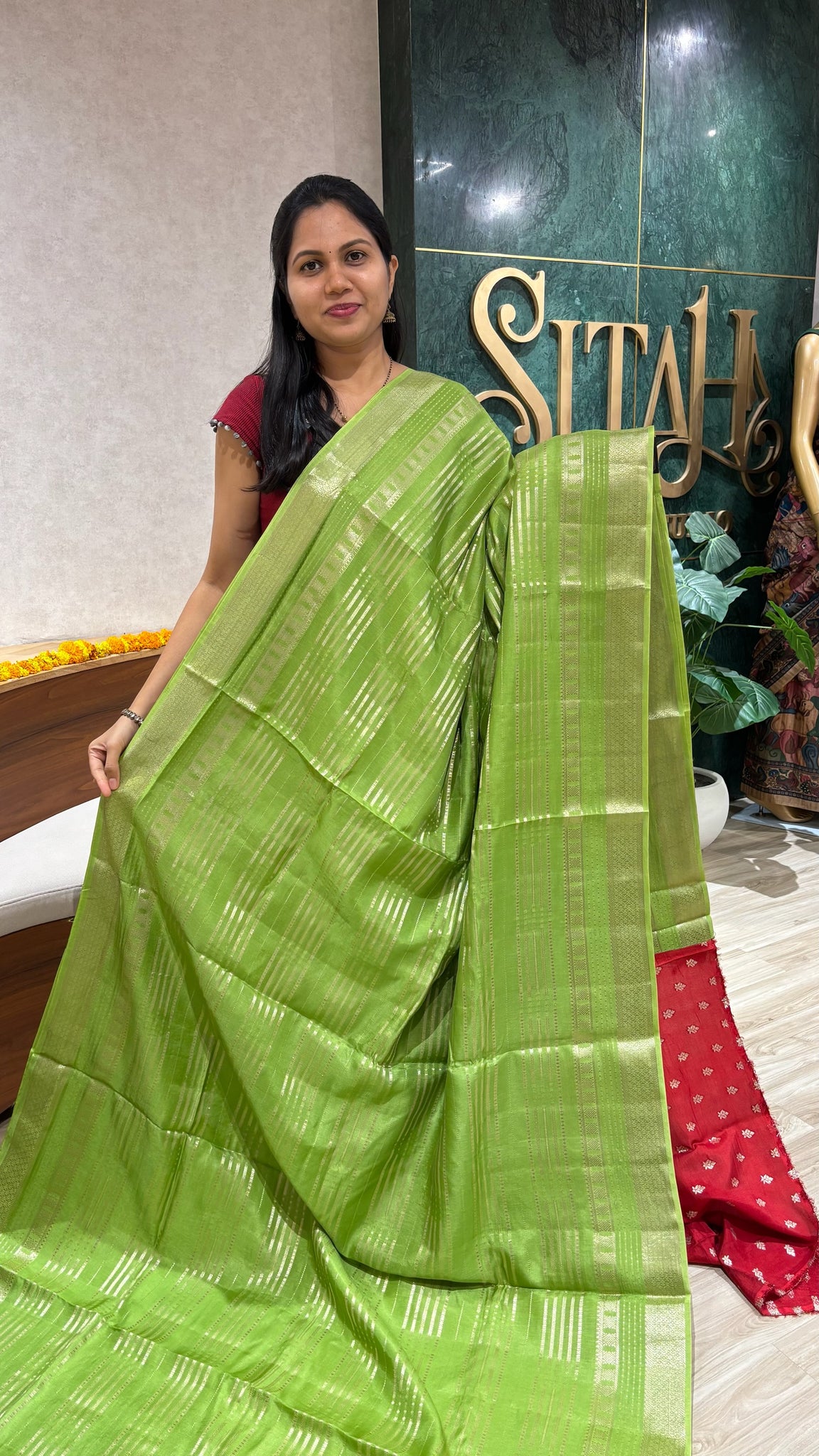 Fancy Russian silk parrot green red