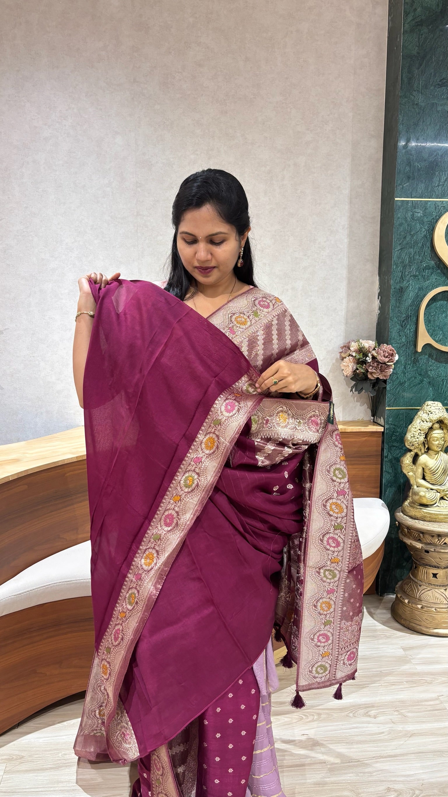 Tussar Georgette wine