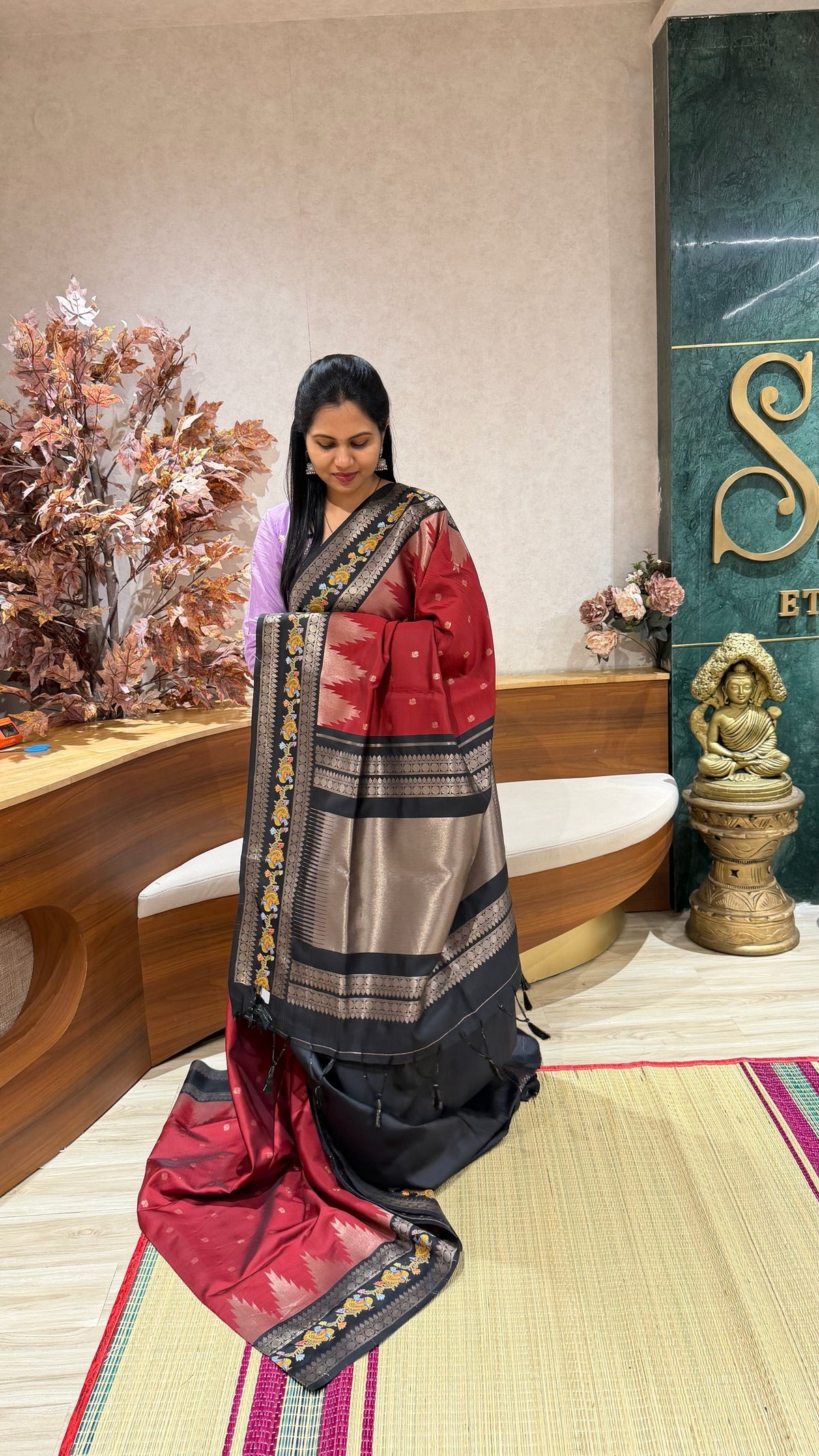 Fancy silk Tanjore print