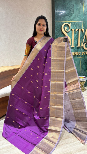 Light weightHandloom kanchi purple