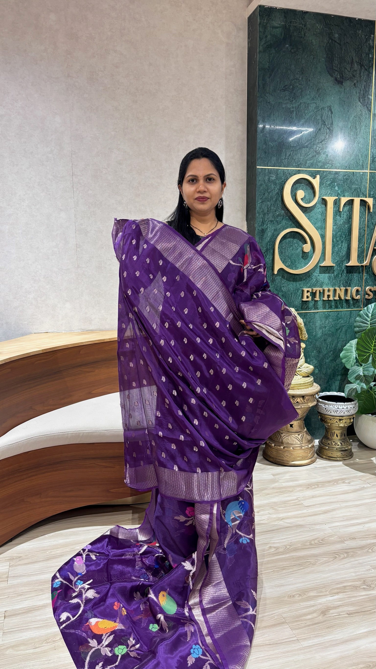 Paper silk all over purple