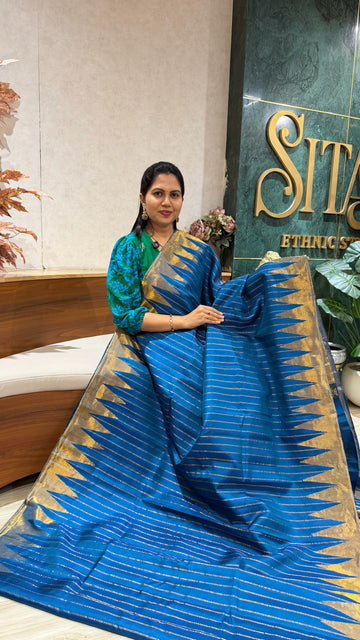 Handloom gadwal tissue border