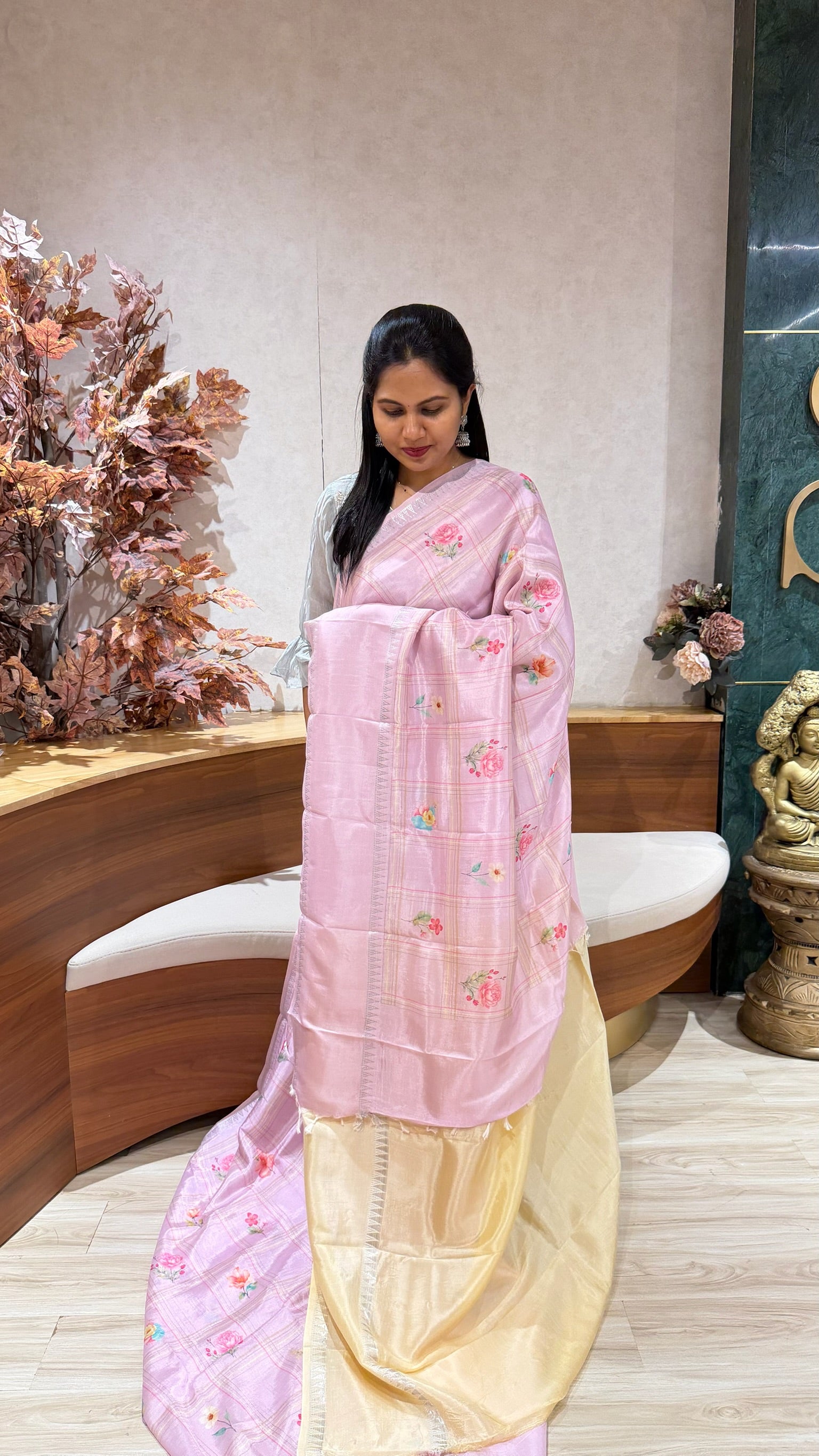Mangalgiri digital print lavender pink