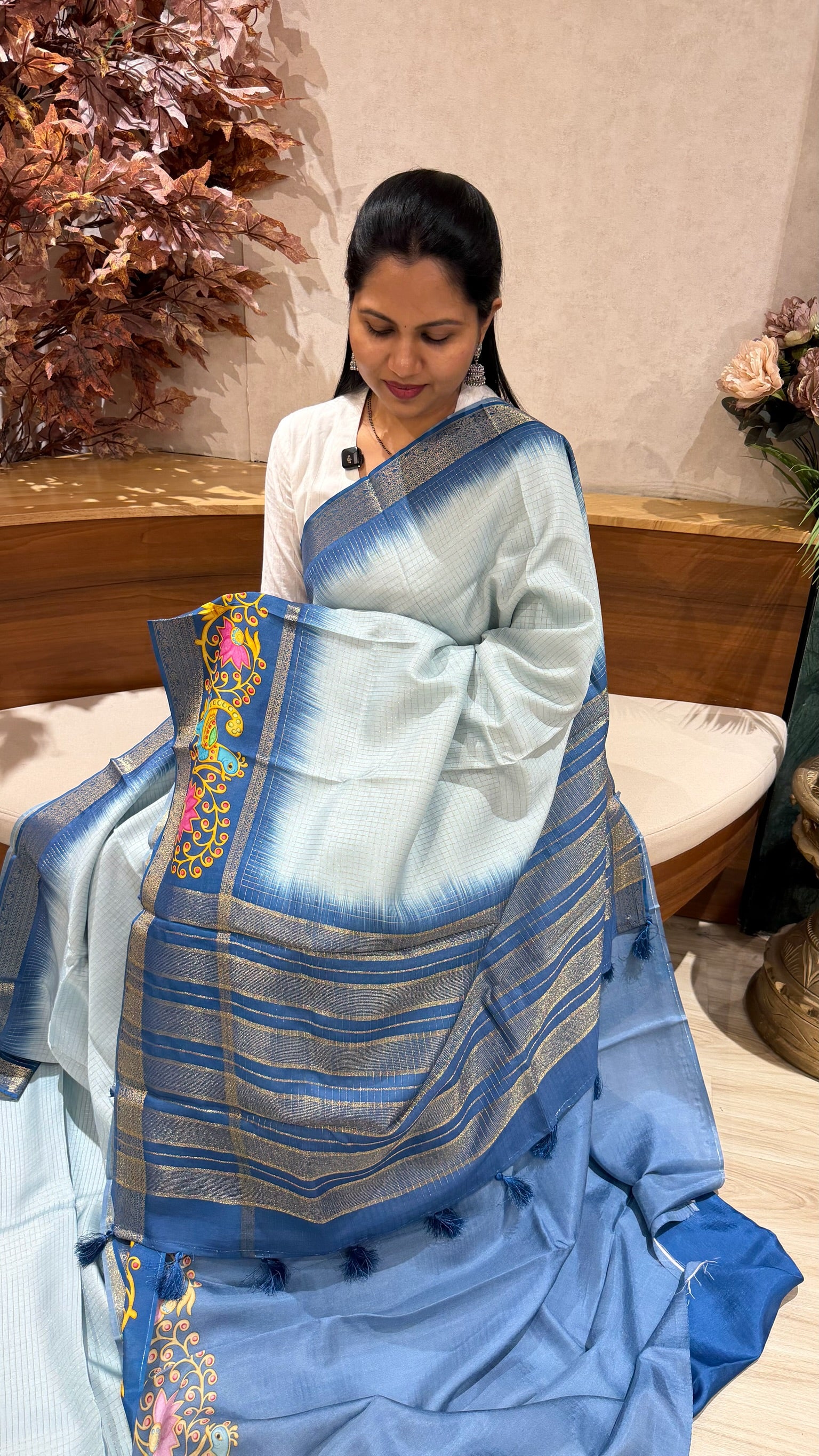 Vintage checks Tanjore print