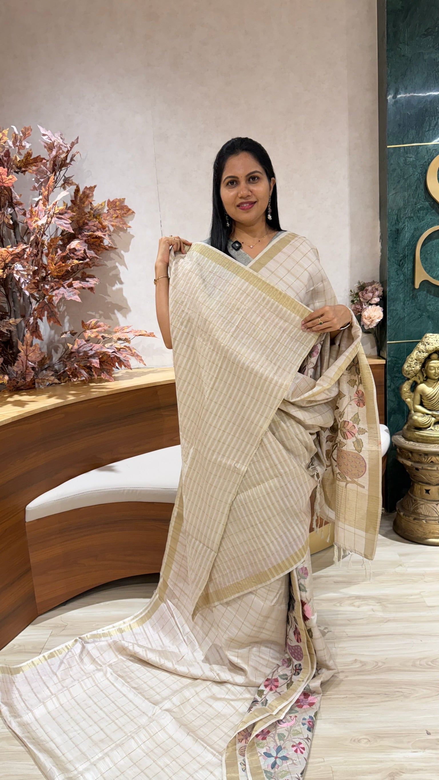Tussar embroidery