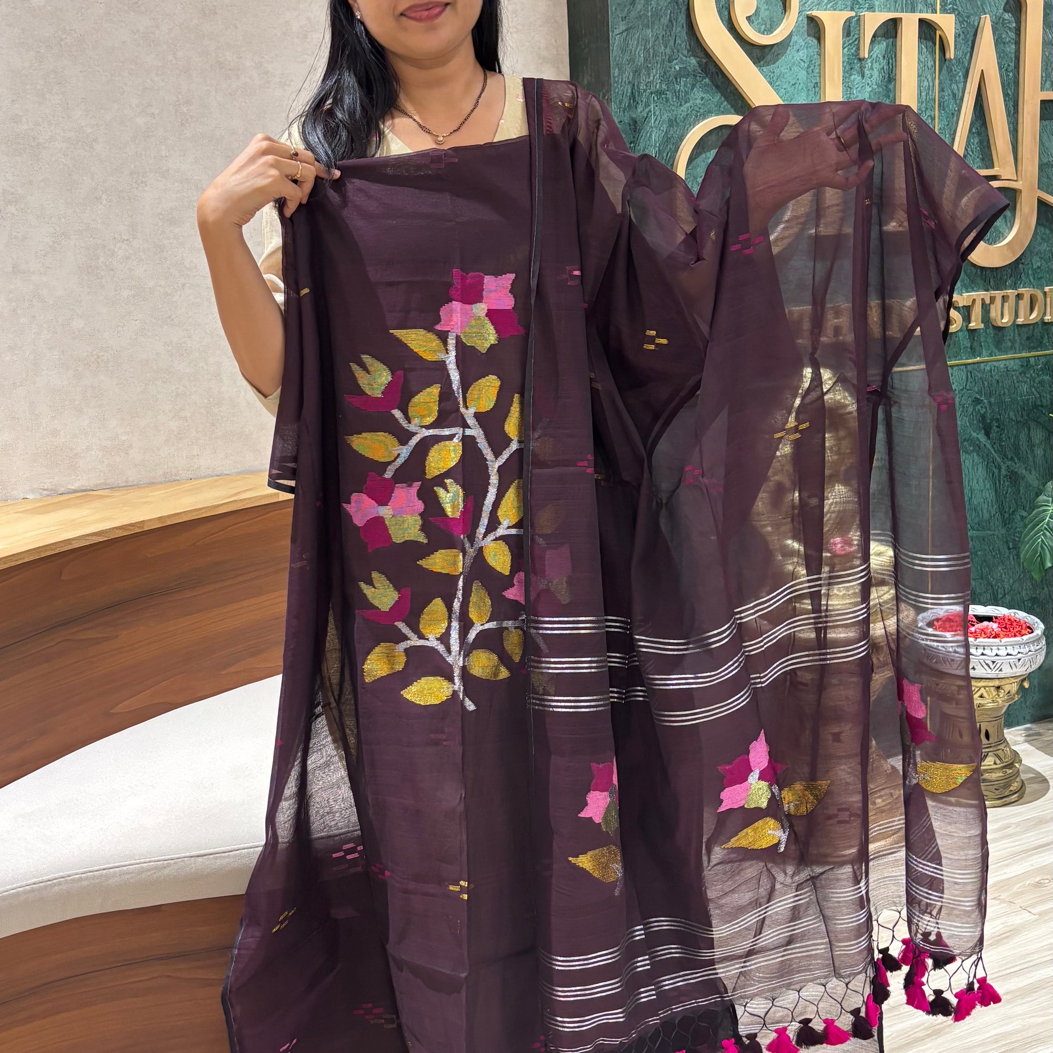 Jhamdani top duppata