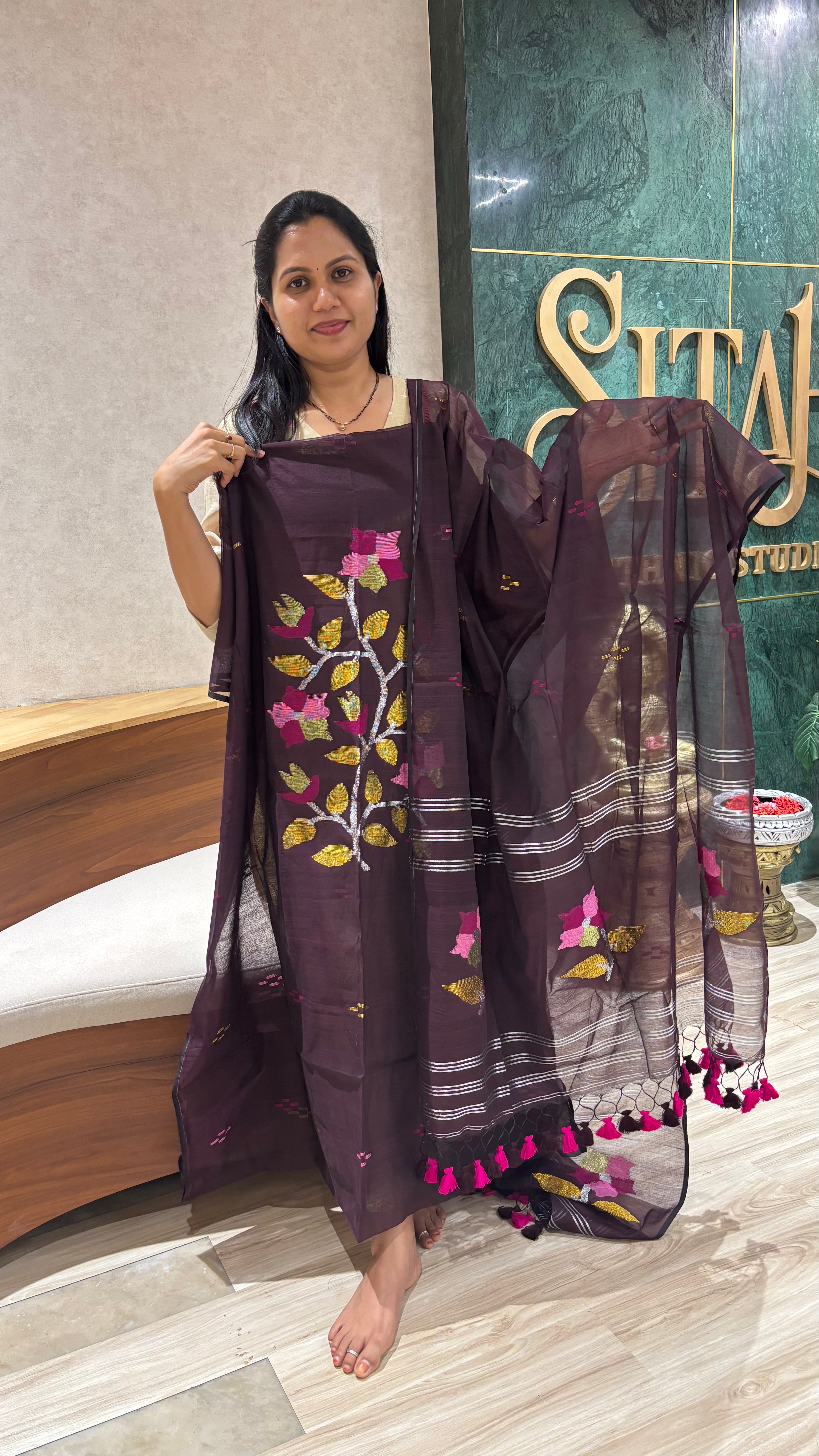 Jhamdani top duppata