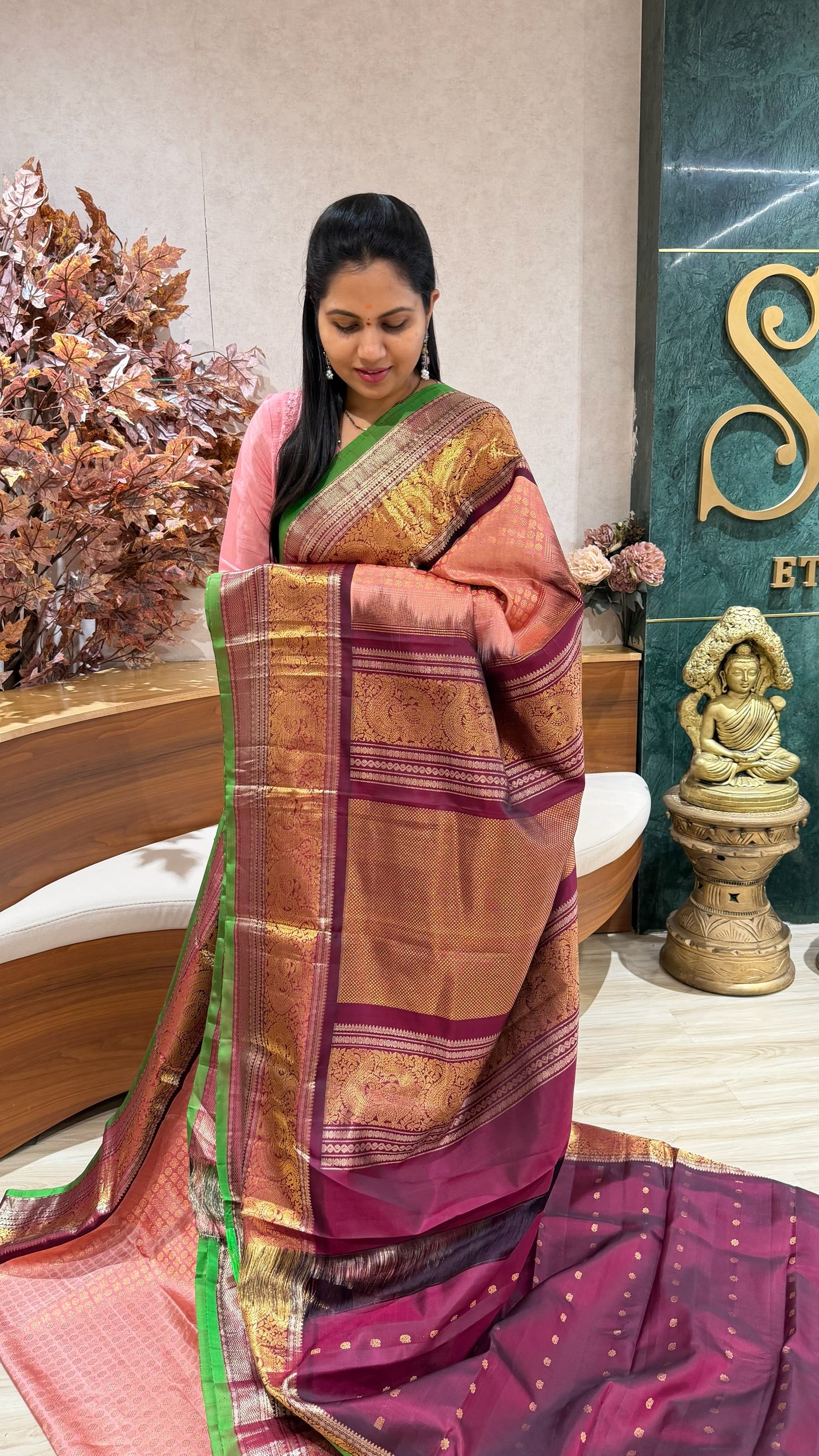 Brocade gadwal pattu
