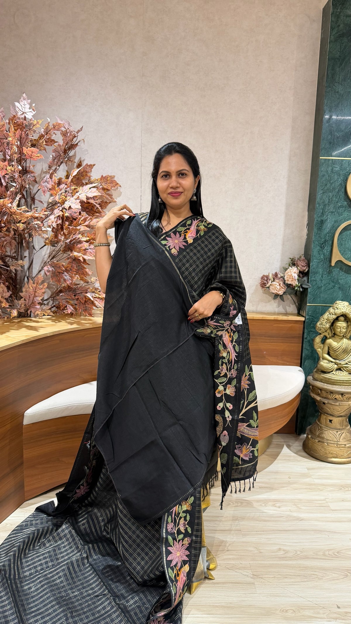Tussar embroidery