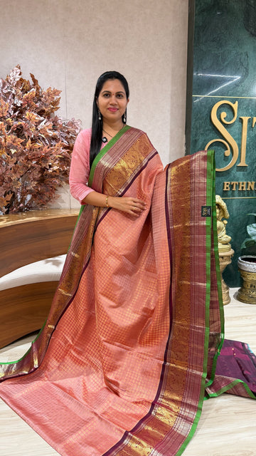 Brocade gadwal pattu