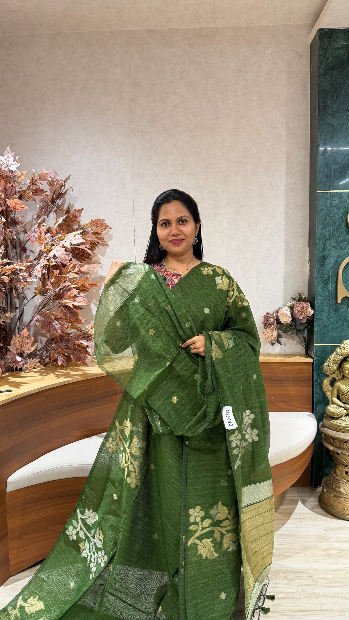 Linen saree