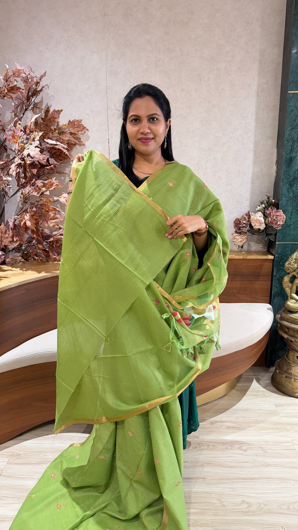 Fancy cotton jhamdhani pallu