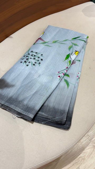 Kota hand paint saree